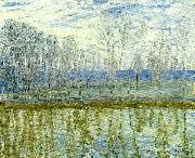 Alfred Sisley vid loings stander Spain oil painting artist